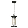 Eglo One Light Outdoor Pendant W/ Matte Black Finish & Clear Glass 203664A